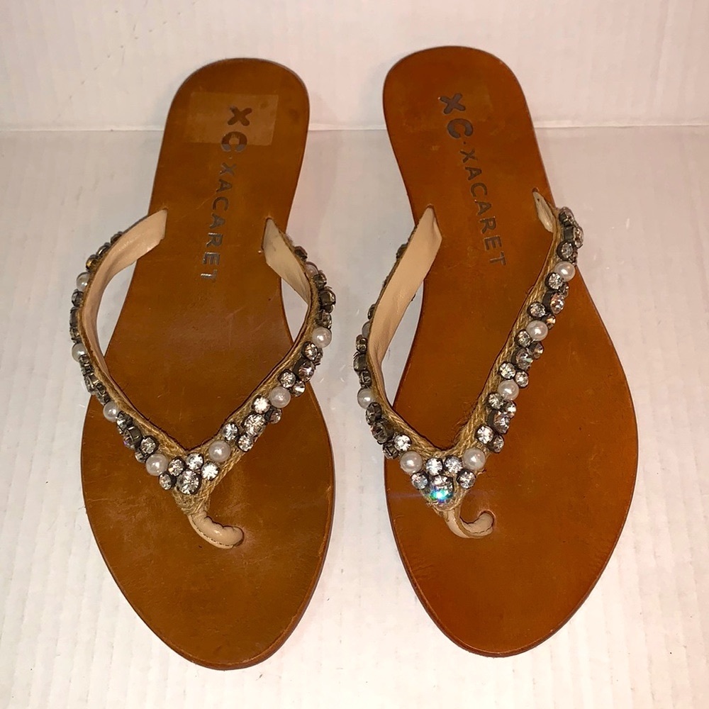 XC•XACARET Flip flops rhinestone